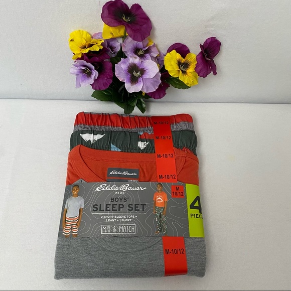 Eddie Bauer Boys’ Mix&Match 4 piece sleep set, NWT - Picture 1 of 7
